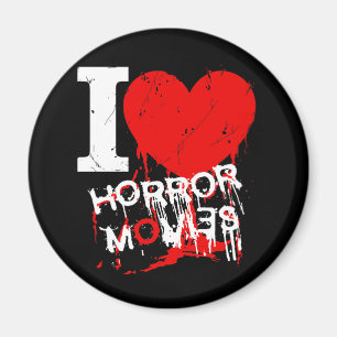 I HEART HORROR MOVIES MAGNEET