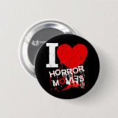 I HEART HORROR MOVIES RONDE BUTTON 5,7 CM (Voorkant /achterkant)