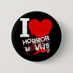I HEART HORROR MOVIES RONDE BUTTON 5,7 CM