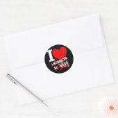 I HEART HORROR MOVIES RONDE STICKER (Envelop)