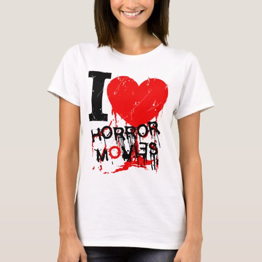 I HEART HORROR MOVIES T-SHIRT (Voorkant)