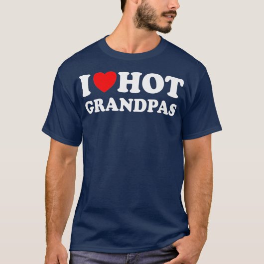 I Heart Hot Grandpas I Love Hot Grandpas Premium T-shirt (Voorkant)