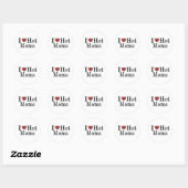 I Heart Hot Moms Ronde Sticker (Vel)