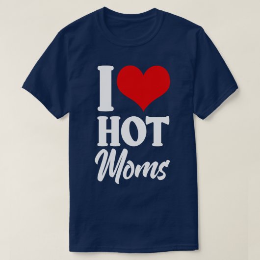 I Heart Hot Moms T-shirt (Design voorkant)