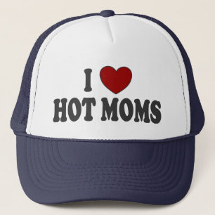I Heart Hot Moms Trucker Hat Trucker Pet