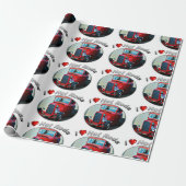 I Heart Hot Rods - Matte Wrapping Paper, 30 x 6 in Cadeaupapier (Uitgerold)