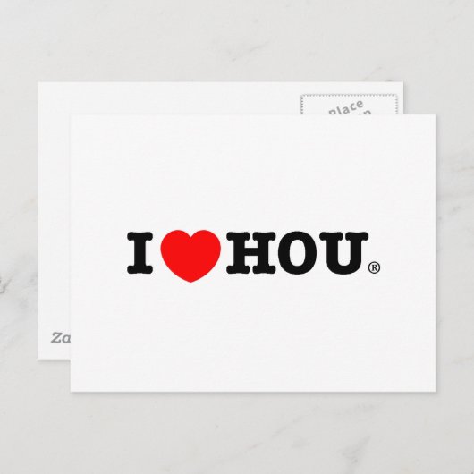I Heart HOU Briefkaart (Voorkant / Achterkant)