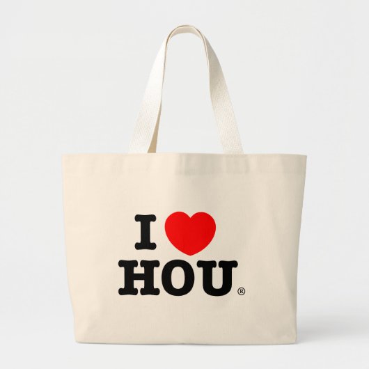 I Heart HOU - Grocery Bag Grote Tote Bag (Voorkant)