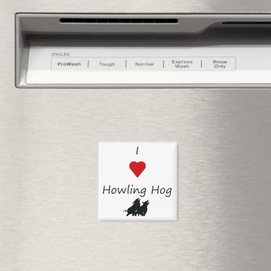 I Heart Howling Hog Barbecue Koelkast Magnet (Insitu (Vaatwasser))