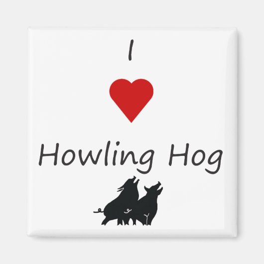 I Heart Howling Hog Barbecue Koelkast Magnet (Voorkant)