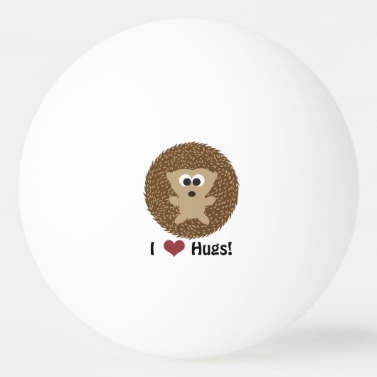 I Heart Hugs hedgel Pingpongbal (Voorkant)
