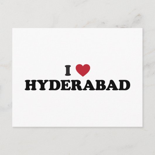 I Heart Hyderabad Briefkaart (Voorkant)