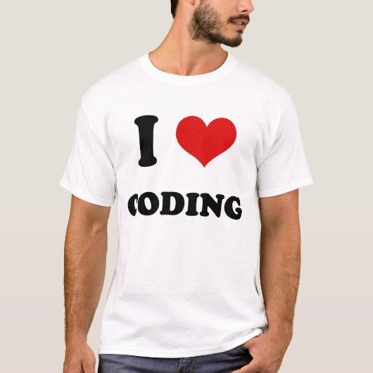 I Heart I Love Coding T-shirt (Voorkant)