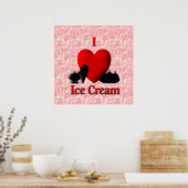 I Heart Ice Cream Poster (Keuken)
