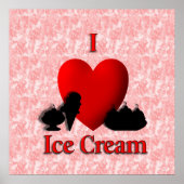 I Heart Ice Cream Poster (Voorkant)