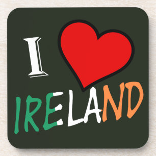 I Heart Ierland overlay coastercent Bier Onderzetter