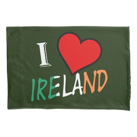 I Heart Ierland overlay pcnt Kussensloop (Voorkant)