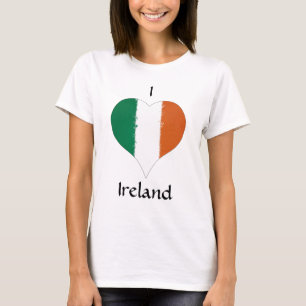 I Heart Ierse vlag T-shirt