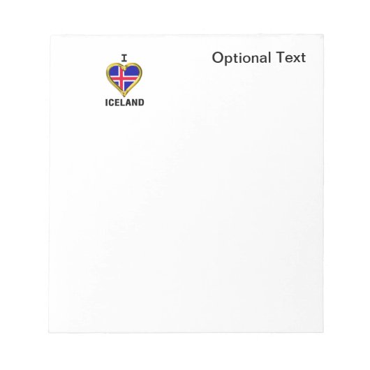 I HEART IJSLAND NOTITIEBLOK (Voorkant)
