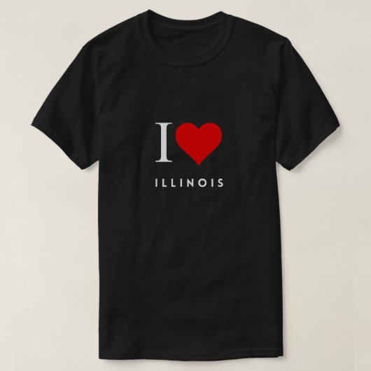 I Heart Illinois blk Mannen T-shirt (Design voorkant)