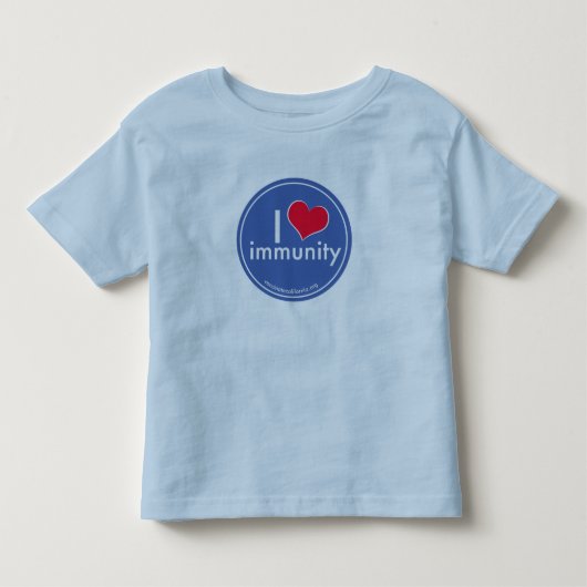 I Heart Immunity Kinder Shirt, blauw Shirts (Voorkant)