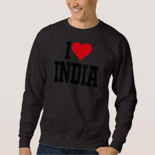 I Heart India met rood hart Ik hou van India 1 Trui
