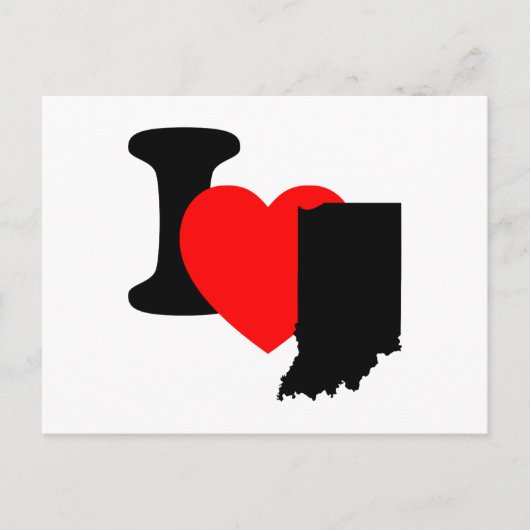 I Heart Indiana Briefkaart (Voorkant)