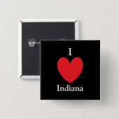 I Heart Indiana Button (Voorkant /achterkant)