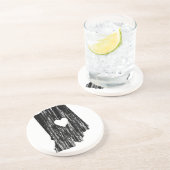 I Heart Indiana Grunge Worn Outline State Love Zandsteen Onderzetter (Zijkant)