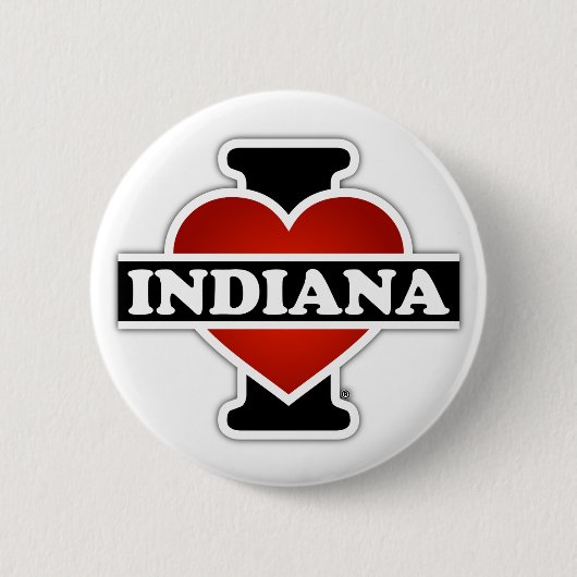 I Heart Indiana Ronde Button 5,7 Cm (Voorkant)