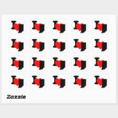 I Heart Indiana Vierkante Sticker (Vel)