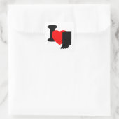 I Heart Indiana Vierkante Sticker (Tas)