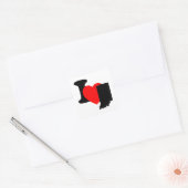 I Heart Indiana Vierkante Sticker (Envelop)