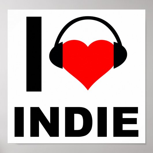 I Heart Indie Grappige Poster (Voorkant)