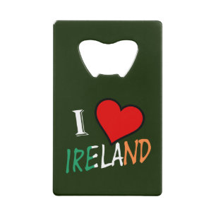 I Heart Ireland overlay bocnt Creditkaart Flessenopener