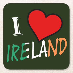 I Heart Ireland overlay coaster Kartonnen Onderzetters