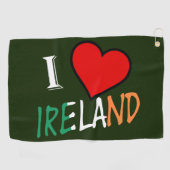 I Heart Ireland overlay gtcnt Golfhanddoek (Horizontaal)