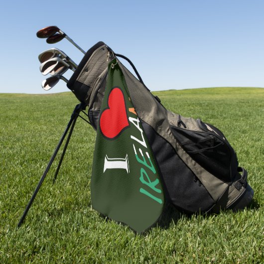 I Heart Ireland overlay gtcnt Golfhanddoek (Groen)