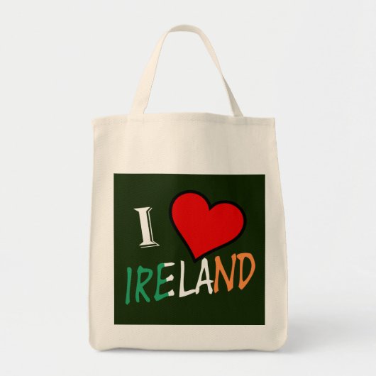 I Heart Ireland overlay gtcnt Tote Bag (Voorkant)
