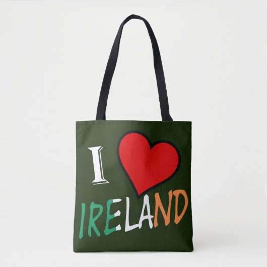 I Heart Ireland overlay stint Tote Bag (Voorkant)