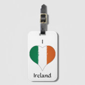 I Heart Ireland Tricolor Flag Bagagelabel (Voorkant (verticaal))