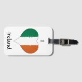 I Heart Ireland Tricolor Flag Bagagelabel (Voorkant (horizontaal))