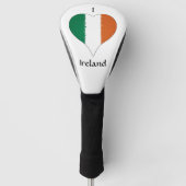 I Heart Ireland Tricolor Flag Golfheadcover (Voorkant)