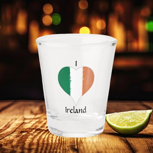 I Heart Ireland Tricolor Flag Shot Glas