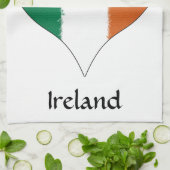 I Heart Ireland Tricolor Flag Theedoek (Gevouwen)
