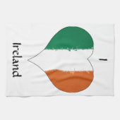 I Heart Ireland Tricolor Flag Theedoek (Horizontaal)