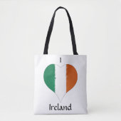 I Heart Ireland Tricolor Flag Tote Bag (Voorkant)