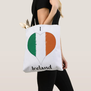I Heart Ireland Tricolor Flag Tote Bag