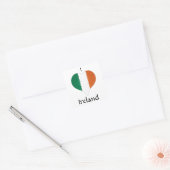I Heart Ireland Tricolor Flag Vierkante Sticker (Envelop)