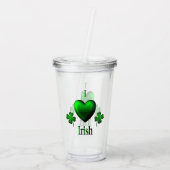 I Heart Irish Acryl Drinkbeker (Achterkant)